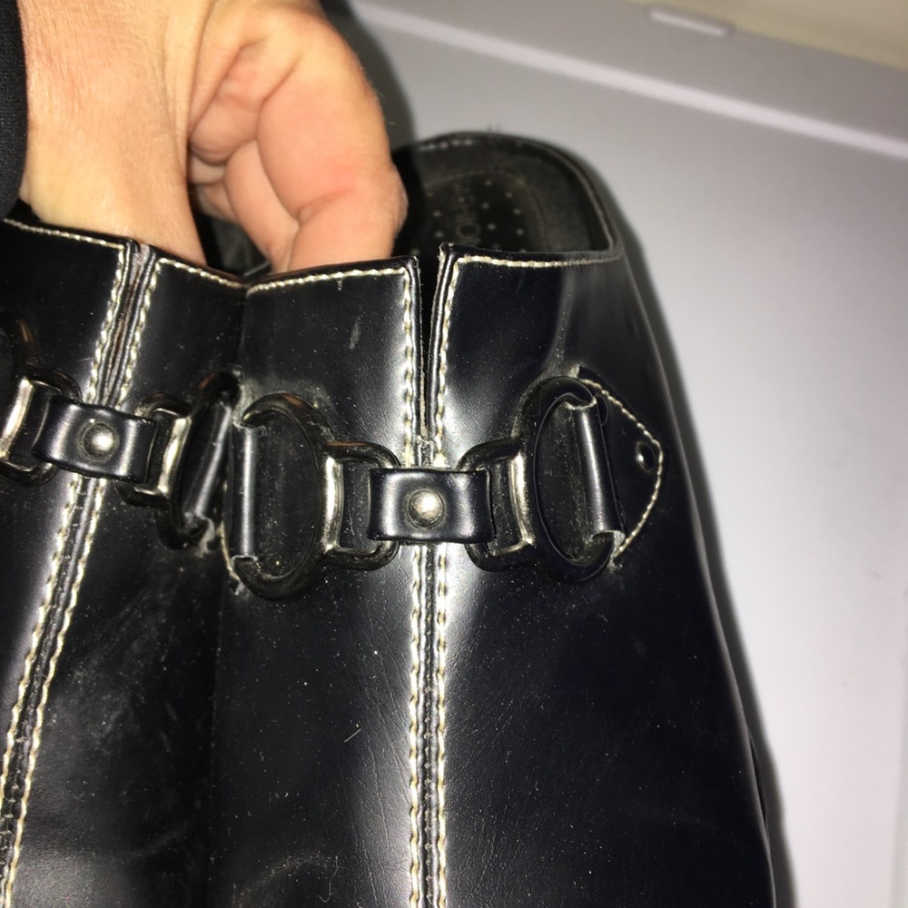 Black Mules with Buckles | Womens Size 10 | Cleaned, Sanitized, Polished